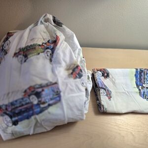 Pottery Barn Kids x Thomas Tank The Train 2 Piece Full Fitted Sheet & Pillowcase